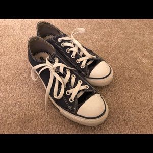 Navy Blue Converse, women’s 8 men’s 6
